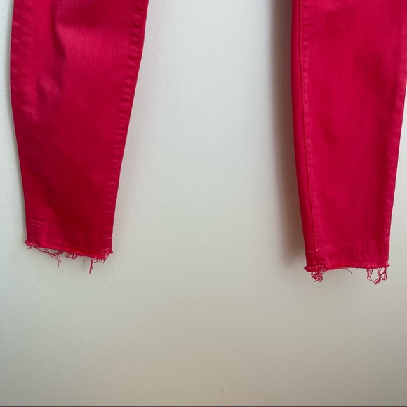 7 For All Mankind Pink Mid-Rise Skinny Leg 5 Pocket Style Jeans Size 28 - Picture 5 of 6